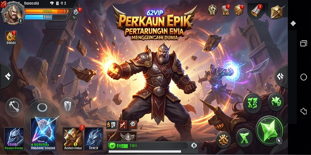 Screenshot dari pertarungan seru di dalam 62VIP.