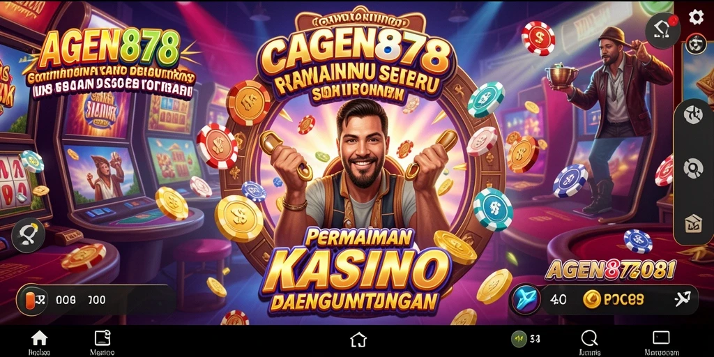 Screenshot AGEN878 menampilkan aksi seru dalam permainan Kasino.