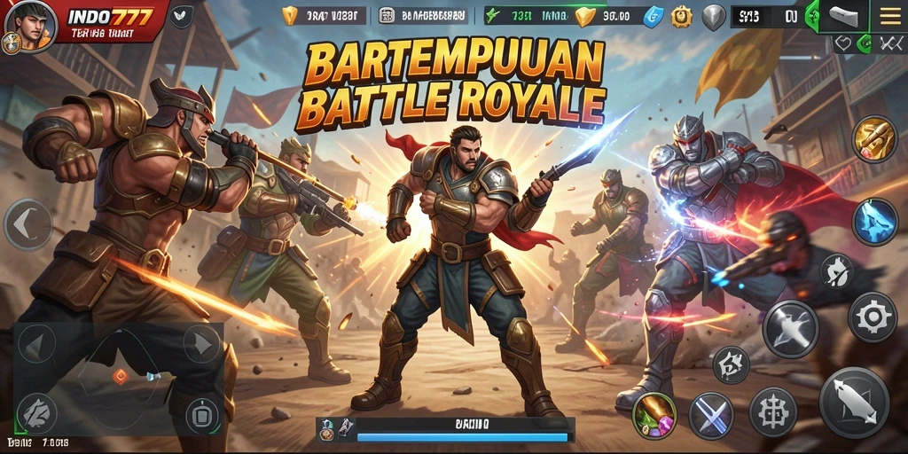 Tampilan seru gameplay Battle Royale di INDO777.