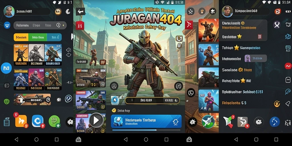 Tampilan antarmuka JURAGAN404 yang sederhana dan fungsional.