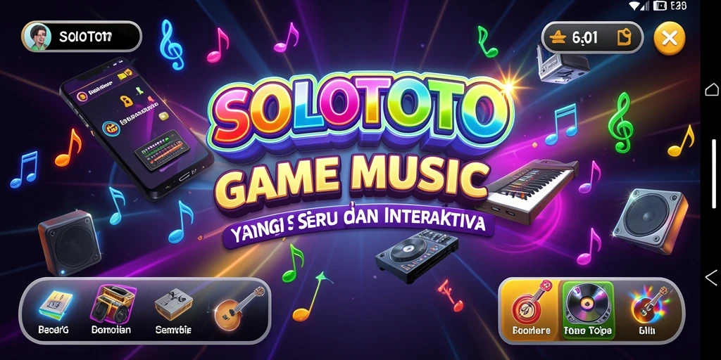 Tampilan gameplay SOLOTOTO dengan berbagai tantangan musik.